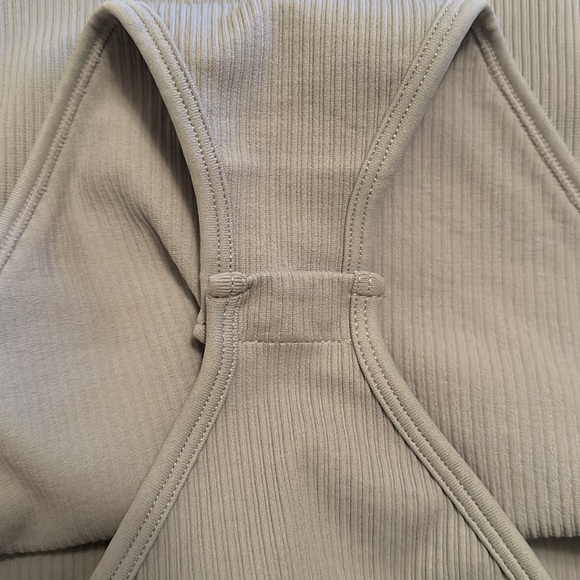 Ribbed square neck body suit gray Size L NWOT - Picture 5 of 8